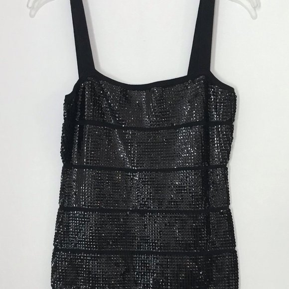 Black Sequin Mini Cocktail Dress - Picture 1 of 9